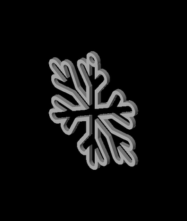 snowflake christmas ornament v9 Pop Culture 3d print model - Mito3D