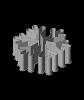 snowflake nestable box v1 ppac 3d print model - Mito3D