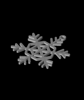 flocon neige ornement 3 empreintes erronées pop culture 3d print model - Mito3D