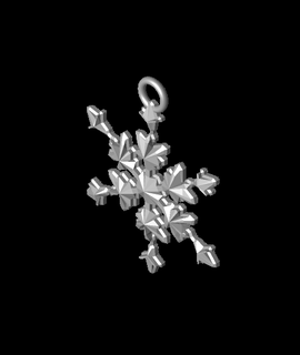 snowflake ornament dazus 3d print model - Mito3D