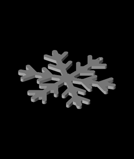 flocon neige ornement v22 empreintes erronées pop culture 3d print model - Mito3D