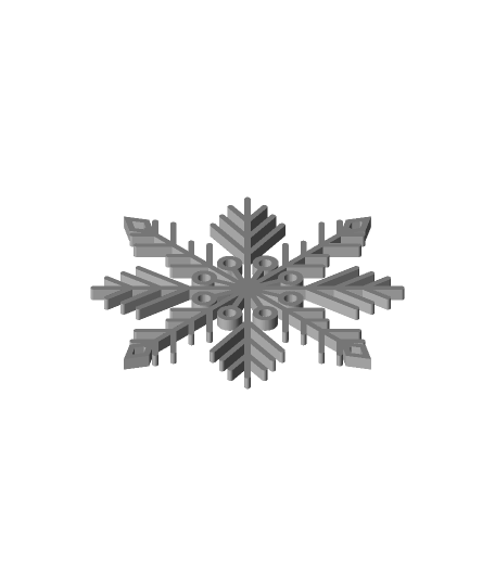 flocon neige ornement v23 empreintes erronées pop culture 3D print model - Mito3D