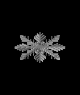 flocon neige ornement v23 empreintes erronées pop culture 3d print model - Mito3D