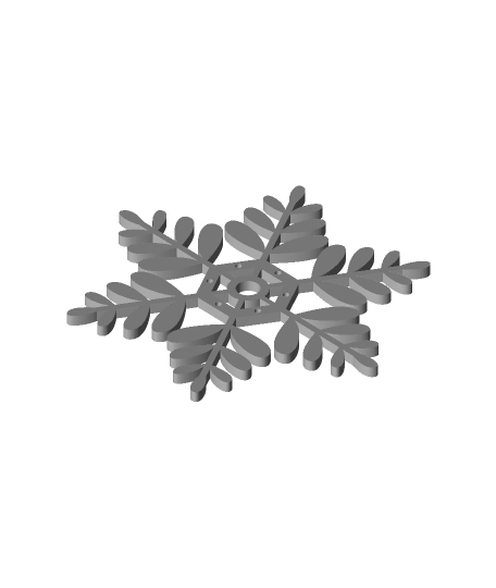 Schneeflocke Ornament v24 fehlerhafte Drucke Pop Kultur 3D print model - Mito3D