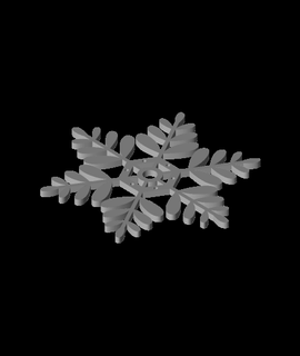 fiocco neve ornamento v24 stampe errate pop cultura 3d print model - Mito3D