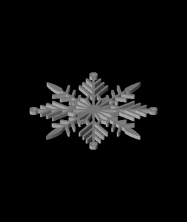 flocon neige ornement v25 empreintes erronées pop culture 3d print model - Mito3D