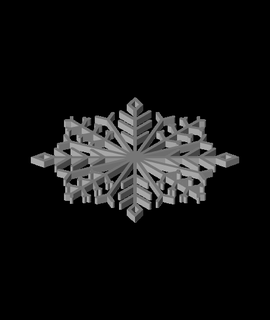 snowflake ornament v26 erroneousprints Pop Culture 3d print model - Mito3D