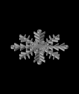 flocon neige ornement v27 empreintes erronées pop culture 3d print model - Mito3D