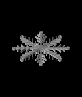 snowflake ornament v28 erroneousprints Pop Culture 3d print model - Mito3D