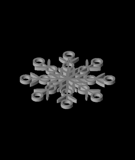flocon neige ornement v29 empreintes erronées pop culture 3d print model - Mito3D