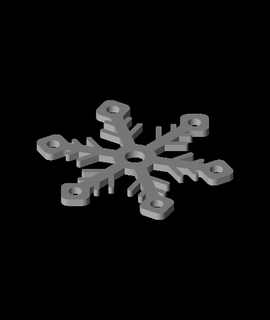 snowflake ornament variant 10 Pop Culture 3d print model - Mito3D