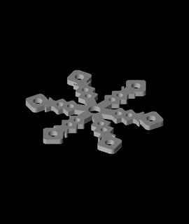fiocco neve ornamento variante 11 pop cultura 3d print model - Mito3D