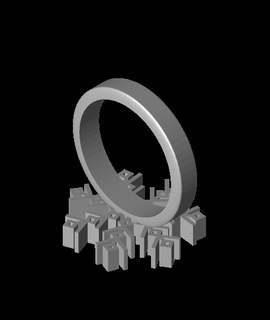 floco neve anel bilhete grátis 3d print model - Mito3D