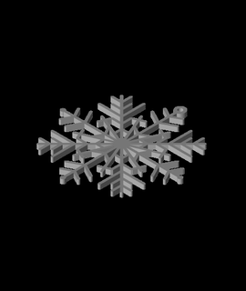 flocon neige v15 empreintes erronées passe temps Jeux 3d print model - Mito3D