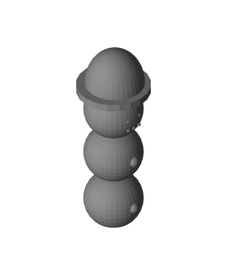 bonhomme neige facile fromage gars arts divertissement 3D print model - Mito3D