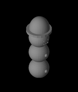 bonhomme neige facile fromage gars arts divertissement 3d print model - Mito3D