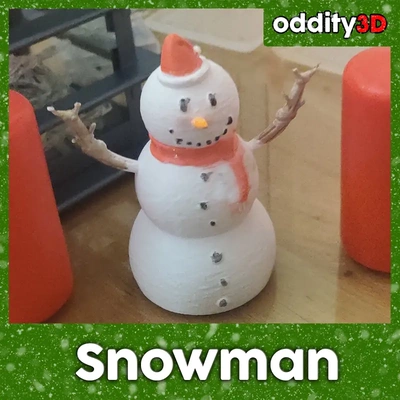 snowman decoration no support - 3d by oddity on thangs 3d print model - Mito3D