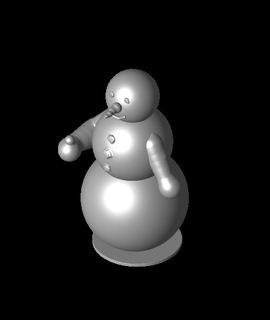snowman finger up   ag Home & Garden  3d print model - Mito3D