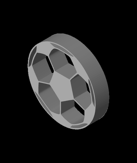 soccer snack tray - blank cl printing 3d print model - Mito3D