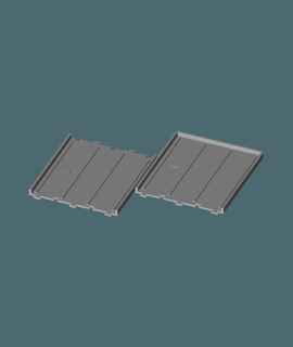 solar four panel mount snap together - fatrgr 3d print model - Mito3D