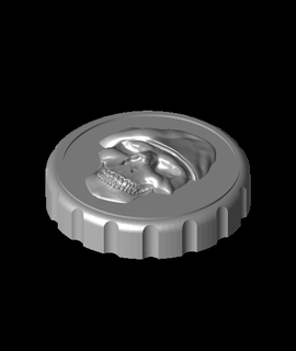 soldier skull - stash jar lid kcwarthog 3d print model - Mito3D