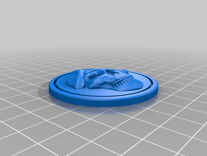 asker kafatası madeni para kcwarthog 3d print model - Mito3D