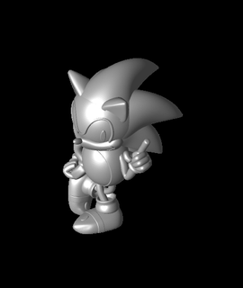 Sonic 3d modelo chelscct chelseycreatesthings gracias 3d print model - Mito3D