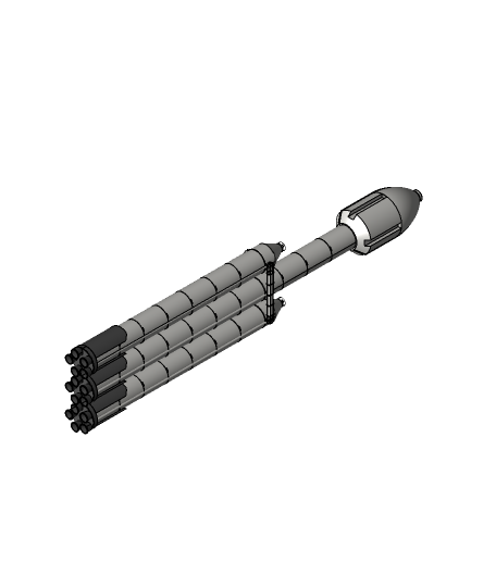 espace faucon 9 fusée Mattia borroni 3D print model - Mito3D