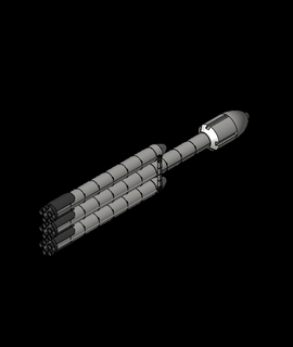 espacio halcón 9 cohete Mattia borrones 3d print model - Mito3D