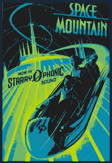 space mountain postcard - hueforge pezliz 3d print model - Mito3D