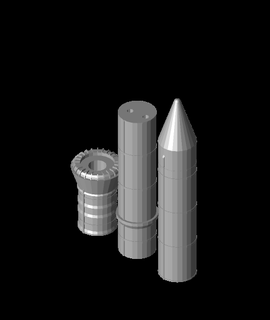 Platz Rakete 3d Modell saswanth3sk danke 3d print model - Mito3D