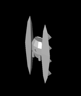 espaço navio ficar pé cristal exército 3d print model - Mito3D