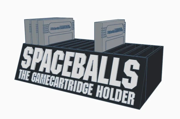 spaceballs cartucho jogo suporte 3d by raiomcfly on 3d print model - Mito3D