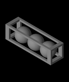 sphère rectangle arts divertissement 3d print model - Mito3D