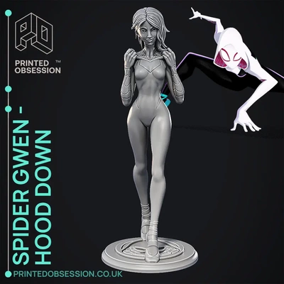 örümcek gwen başlık örümcek adam hayran sanat 3d by basılı saplantı teşekkürler adam kadın kadın hayret demir anime manga oyuncak model fanart 3d print model - Mito3D