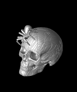 araña cráneo 3d modelo chelscct caoscoretech gracias 3d print model - Mito3D
