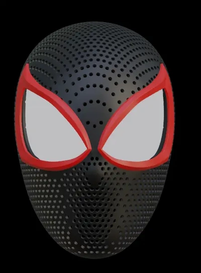 spiderman face shell - 3d by elialexhawkins on thangs 3d print model - Mito3D
