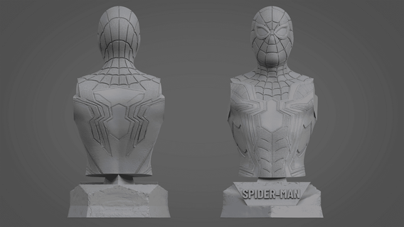 spiderman ultra-detailed support-free bust - arwglacyprogramming 3d print model - Mito3D
