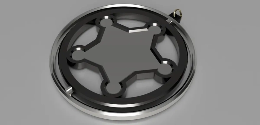spinnen schlüssel ring rimworld silber star 3d by kuriosität on danke 3d print model - Mito3D
