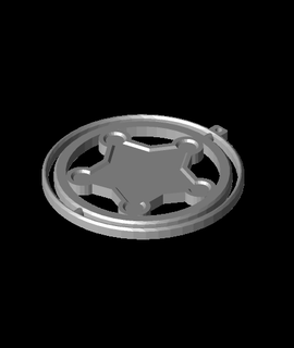 hilado llave anillo rimworld plata estrella aficiones juegos 3d print model - Mito3D
