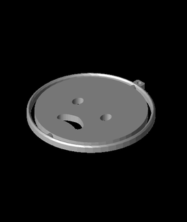 hilado llave anillo preocupado cara emoji hogar casa jardín 3d print model - Mito3D