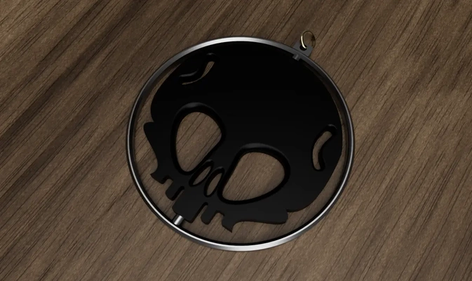 spinning keyring - alien skull 3d by oddity on thangs 3d print model - Mito3D