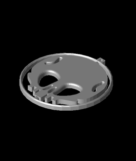 spinning keyring - alien skull Arts & Entertainment 3d print model - Mito3D