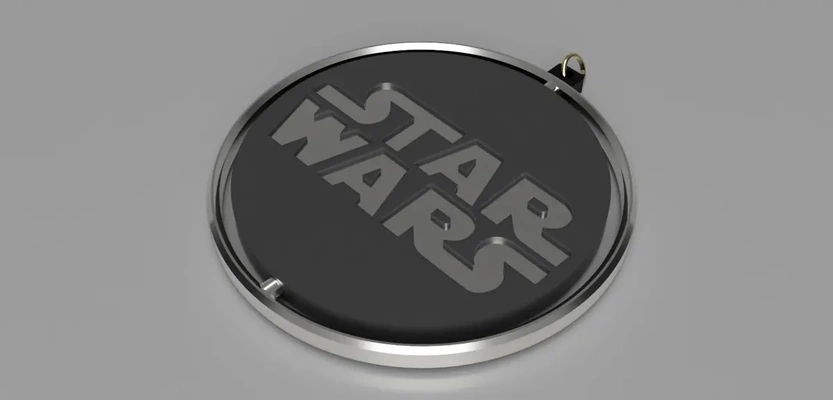 spinning keyring star wars - 3d by oddity on thangs 3d print model - Mito3D