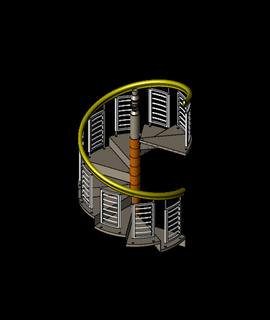 espiral Escadaria 3d modelo pxor 3d print model - Mito3D