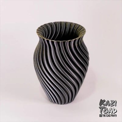 spiral urn vase no 3 - 3d by kazi toad on thangs vasemode twisted makermay automotive tire 3d print model - Mito3D