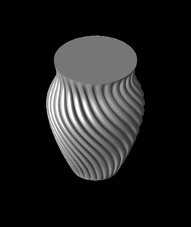 spirale urne vase no 3 travail crapaud 3d print model - Mito3D