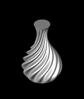 spirale vaso 2 opera rospo 3d print model - Mito3D