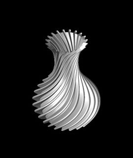 espiral floreros florero 3d modelo mtlhed1099 gracias 3d print model - Mito3D