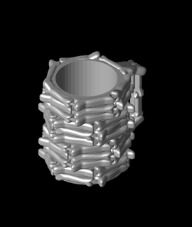 assustador osso copo 12oz 330ml casa jardim 3d print model - Mito3D